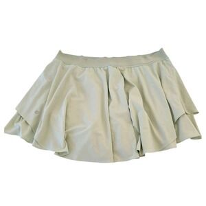 LULULEMON Court Rival High Rise Skirt Size 16 Skort Kohlrabi Green Tennis Liner